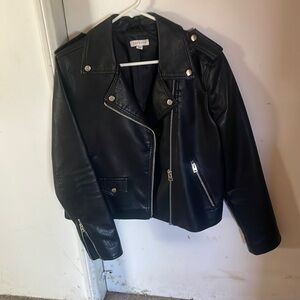 Topshop Leather Moto Jacket